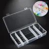 Gabeln 5 Slots Transparente Kunststoff Obst Gabel Aufbewahrungsbox Zahnstocher Bento Organizer Ohrring Perle Schraube Haarnadel Fall 1pc