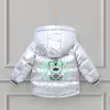Пуховое пальто 2023, детская куртка с длинными рукавами на молнии, теплые пальто с мультяшным узором для девочек и мальчиков, зимние детские пальто для мальчиков 231016