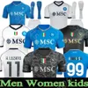 23 24 футбольная майка NAPOLI Maglia Napoli 2023 2024 ZIELINSKI KVARATSKHELIA KIDS CAMPIONI D'ITALIA ФУТБОЛЬНАЯ ФУТБОЛКА OSIMHEN LOZANO SSC Napoli Maillots de foot