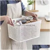 Kitchen Storage Organization Plastic Box Rack Supermarket Basket Desktop Snack Fruit And Vegetable Drop Delivery Home Garden Housek Dhzaf