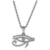 Colliers Hip Hop AAA CZ pierre pavée Bling glacé oeil d'horus pendentifs colliers pour hommes rappeur bijoux 222Q