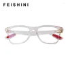 Lunettes de soleil Feishini 2023 Lunettes claires Femmes Ordinateur Anti Rayons Bleus Blocage Gaming Hommes Square Prescription Cadre Myopie Rivet