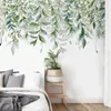 Adesivos de parede Folhas verdes para quarto sala de estar jantar cozinha crianças diy decalques murais de porta