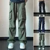 Pantaloni da uomo Pantaloni cargo larghi e larghi Streetwear Vita elastica multi tasche Stile hip hop per un comfort casual
