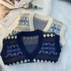 Herrenwesten 2023 Stilvolle Männer V-Ausschnitt Pullover Weste Plaid Gestrickte Warmhalten Twisted Textur Preppy Style Pullover Strickwaren A38