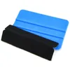 Party Favor Auto Styling Vinyl Carbon Fiber Window Ice Remover Cleaning Brush Wash Car Scraper With Felt Squeegee Tool Film Wrapping Accessories Q646