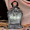 1pc Halloween décoration pierre tombale électrique maison hantée Bar paysage son lumineux jouet électrique pierre tombale levage fantôme photographie accessoires Halloween cadeau,