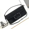 Women Messenger Bag Flap Counter Counter Bags Fashion Rhinestone Decoration Designer Handbag Chain top Quality Fashion Fash