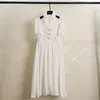 European fashion V-neck Nail Drill sexy hollow waist dress266u