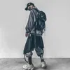 남성용 바지 2023 Techwear Punk 힙합 불규칙한 허리 치마 Harajuku Street Dance Pantskirt 패션 장식 남성 여성을위한 Culotte