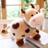 Poupées en peluche dessin animé vache mignonne, jouet Animal doux, bétail Kawaii pour filles, poupée en coton remplie de décoration de la maison 231016