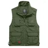 Mäns västar Big Size Tactical Clothing Outdoor Sleeveless Custom Work Wear Stylish Cardigan Trekking Military Spring Vest Male Jackets