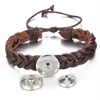 Charm Bracelets 10 Set Lot 18mm Snap Button Accessoris & Findings To Make DIY Leather Bracelet SexeMara Snaps Jewelry215B