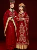 Costume cosplay di qualità della dinastia Tang di lusso Hanfu sposa sposo cinese tradizionale tendenza ricamo matrimonio abito rosso per coppie