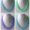 Ketten Pretty Fashion Halskette aus natürlichen 8 mm mehrfarbigen Edelsteinen mit runden Perlen, 18–36 Zoll