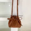 Cross Body of drawstring pleated suede bucket bag with high-end single shoulder bag for suede crossbody bag forstylisheendibags