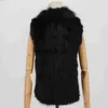 Pelliccia sintetica delle donne 2021 moda vera pelliccia di coniglio moda gilet di fascia alta donne lavorate a maglia senza maniche gilet di pelliccia con giacca di pelliccia di procione naturale cappotto da donnaL231016