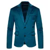 Mäns kostymer 2023 Casual Solid Color Versatile Fashion Personality 2 Button Coat Suit Wedding Dress Men