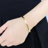 18 -karatowy Złota Projektowana marka Bracelets Kobiety cienki briewek projektowy biżuteria biżuteria ze stali nierdzewnej mankiety ślubne g2116