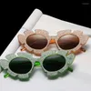 Okulary przeciwsłoneczne w projekcie marki Kształt kwiatowy Kobiety Candy Colors Designer