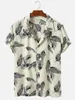 Camicie casual da uomo Estate Uomo Coconut Tree Stampato risvolto Moda Beach Top a manica corta 2023 Camicia hawaiana in cotone 5xl