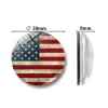 Декоративные магниты на холодильник с флагом США, 30 мм, стеклянный купол, сувенир на холодильник, LL