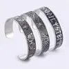 Teamer Stainless Steel Nordic Viking Runes Bangle Wicca Amulet Vintage Tree of Life Cuff Bracelet Jewelry Gift for Men Women257N