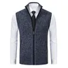 Gilet da uomo Gilet maglione con cerniera per uomo Colletto alla moda lavorato a maglia elegante alla moda