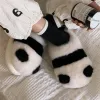 Pantofole panda per interni invernali da donna piatto peloso casa cartone animato scarpe da donna in cotone femminile animale carino caldo scarpe antiscivolo scivoli