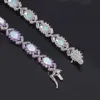 Chain Cinily White Fire Opal Armband For Women Wedding Silverplated Girls Fashion Jewelys Luxury Gems Armband OS69192 231016