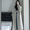 Trenchs de femmes Manteaux gris argenté pour femmes 2023 Automne et hiver Style coréen Mi-longueur