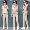 Survêtements pour femmes 2023 Automne Hiver Casual Sweat Suit Mode Peluche Épaissie Tops à capuche Gilet Pantalon 3 Trois pièces Ensemble pour femmes 231016