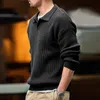 Men s Sweaters Maden Vintage Crew Neck Sweater Loose Vertical Strip Winter Basic Pullovers for Male Casual Retro Knitwear Lapel Soft Warm 231016