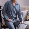 Herren-Nachtwäsche SUO CHAO Pyjama-Set aus 100 % Baumwolle für Herren mit lockerer, lässiger Karo-Nachtwäsche, Schlafanzug, Heimkleidung, Nachthemd, Homewear 231016