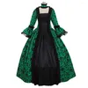 Robes décontractées Femme Victorienne Rococo Robe Costume Vintage Steampunk Médiéval Renaissance Dentelle Garniture Ball Cosplay Rétro Longue