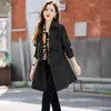 Vestes Femmes Élégant Slim Trench Coat Femmes Mi Longueur Printemps Automne Veste Doublée Plus Taille 4XL Bureau Lady Coupe-Vent À Manches Longues GabardinaL231016