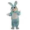 Costume de mascotte de lapin bleu d'Halloween, personnage de thème animé de dessin animé de qualité supérieure, taille adulte, fête de Noël, tenue de publicité extérieure