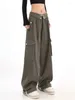 Pantaloni da donna Army Green Cargo Y2K Retro Streetwear anni '90 Cantaloni alti battiti Corea Harajuku Abiti a gamba a gamba