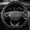 Steering Wheel Covers Car Steering Wheel Covers 38cm For Hyundai i30 Creta Tucson ix35 Solaris Elantra Santa Fe Kona i40 Palisade Auto Accessories Q231016