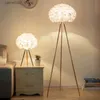 Floor Lamps Nordic Tripod Feather Floor Lamps Bedroom Bedside Lamp Living Room Indoor Lighting Standing Table Light Home Decor lamp Fixtures Q231016