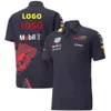 Camisa polo Oracle Bull Racing Team Cor Vermelha 2022 Max Verstappen Fórmula 1 Kit Web F1 Fan Party270Z