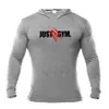 Camiseta deportiva con capucha para hombre, ropa deportiva, camisetas deportivas, camiseta para correr, camiseta de manga larga de secado rápido para culturismo, camiseta de entrenamiento de gimnasia T200413286V