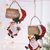 Factory Outlet Decoratieve hanger nostalgische hars rotan ring oude man Europese decoratieve kerstboom scène-indeling