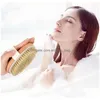 Escovas de banho esponjas purificadores 100pcs pele seca corpo rosto macio escova de cerdas naturais escovas de chuveiro de madeira spa sem alça clea dhuyf