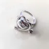 {Bague Cage} anneau en forme de coeur d'amour peut ouvrir tenir perle cristal gemme perle taille réglable anneau de montage 2692