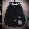 Men's Jackets Streetwear Hooded And Coats Spring Autumn Hip Hop Harajuku Youth Loose Windbreaker Plus Size