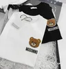 Kids fashion T-shirts Tops Tees boys girls cartoon bear embroidered letter cotton short sleeve Pullover children clothes Loose Style