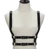 Arnês de couro goth punk corpo corrente para mulheres ligas cinta bondage halterneck colar gótico cintura ombro colar harajuku pen300p