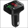 Bluetooth Car Kit Car Kit Hände Drahtloser Bluetooth FM-Transmitter LCD-MP3-Player USB-Ladegerät 2.1A Zubehör Automobile Motorräder Dhyuv