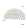 Hair Brushes Nature Jade Comb Mas Spa Head Therapy Treatment On Gua Sha Board Scalp Masr Brushes3632655 Drop Delivery Products Care S Dh4Cs